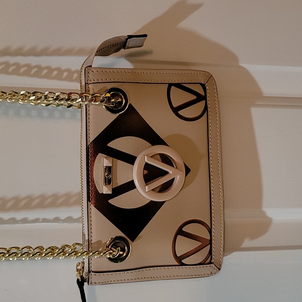 Valentino Cream and Gold Shoulder Bag